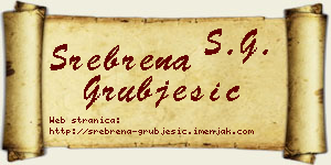 Srebrena Grubješić vizit kartica